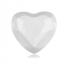 LED darčeková krabička na prstene - srdce, lesklá biela farba