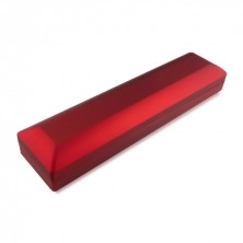 LED darčeková krabička na náramok - matná červená farba, podlhovastý tvar