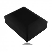 LED darčeková krabička na šperky - matná čierna farba, obdĺžnik