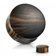 Sedlový plug z ebenového dreva - prírodná textúra, rôzne veľkosti