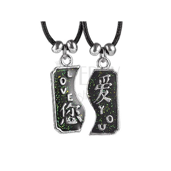 Dvojdielny náhrdelník LOVE YOU s čínskymi znakmi