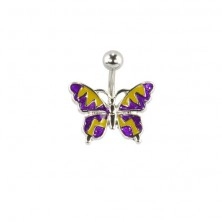 Oceľový piercing - letný motýľ 