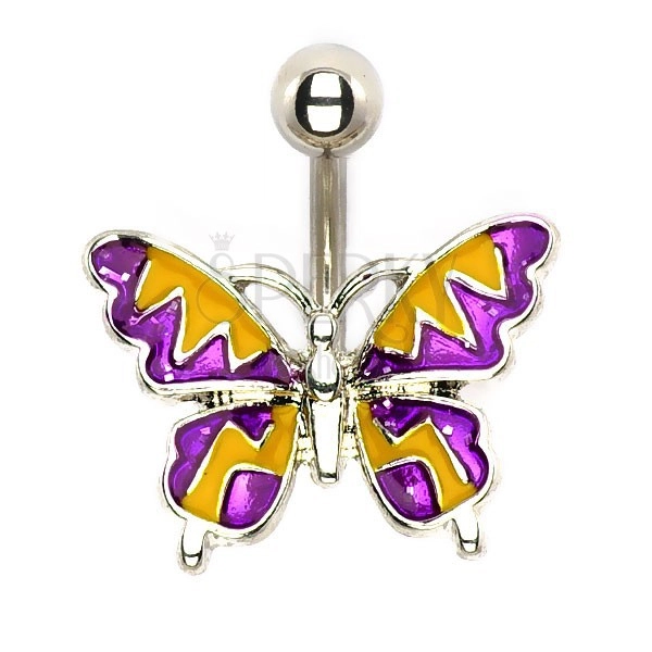 Oceľový piercing - letný motýľ 