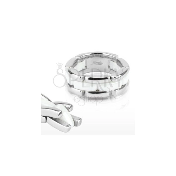 Trojradový oceľovo - keramický prsteň, flexibilný