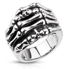 Prsteň z ocele - kostra ruky