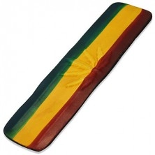 Kožený RASTA náramok - vystúpená marihuana, farby Jamajky