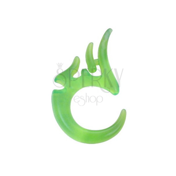 Expander do ucha s kmeňovým symbolom - zelený, 5 mm