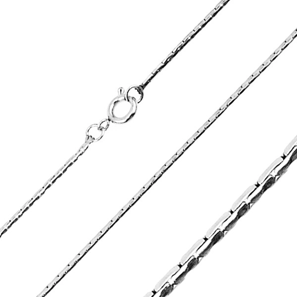 E-shop Šperky Eshop - Oceľová retiazka - jemne ohnuté ploché články, 0,8 mm Y39.13