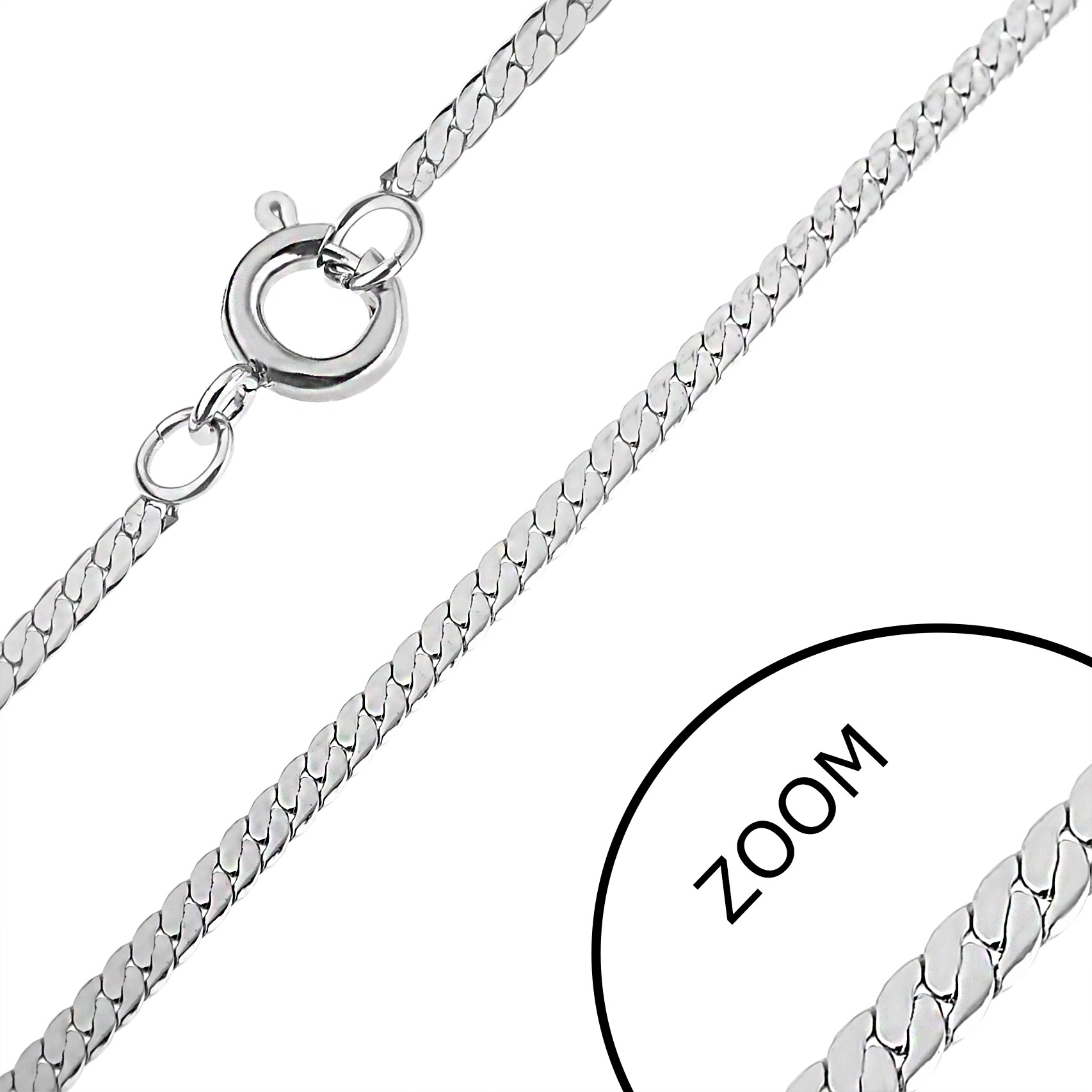 E-shop Šperky Eshop - Sploštená retiazka z ocele - pletené očká Y39.14