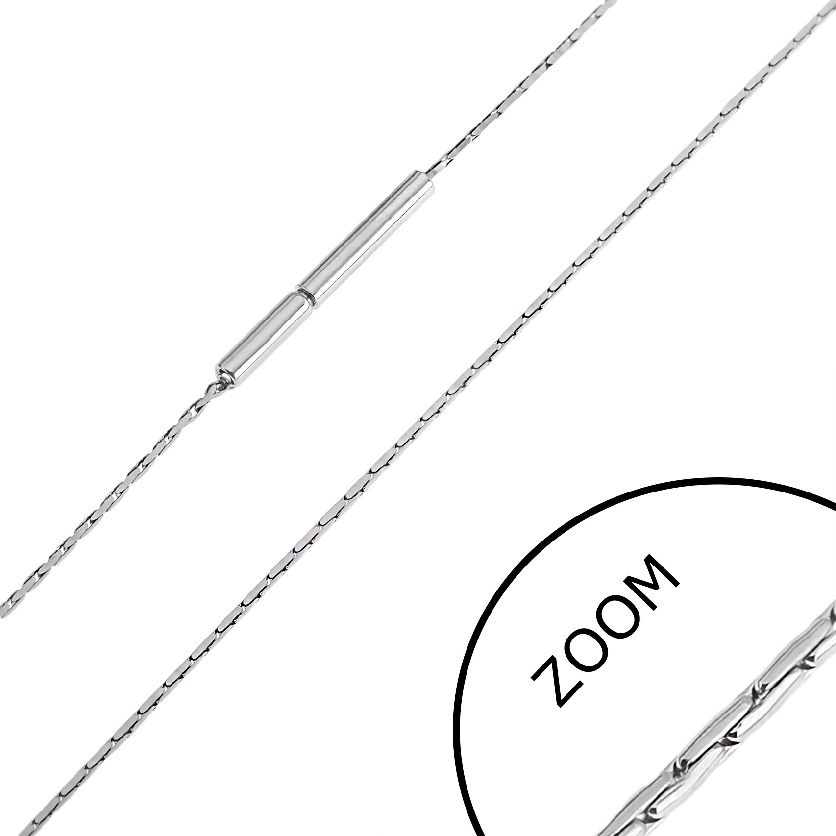 E-shop Šperky Eshop - Oceľová retiazka z tenkých paličiek, 0,8 mm Y39.12