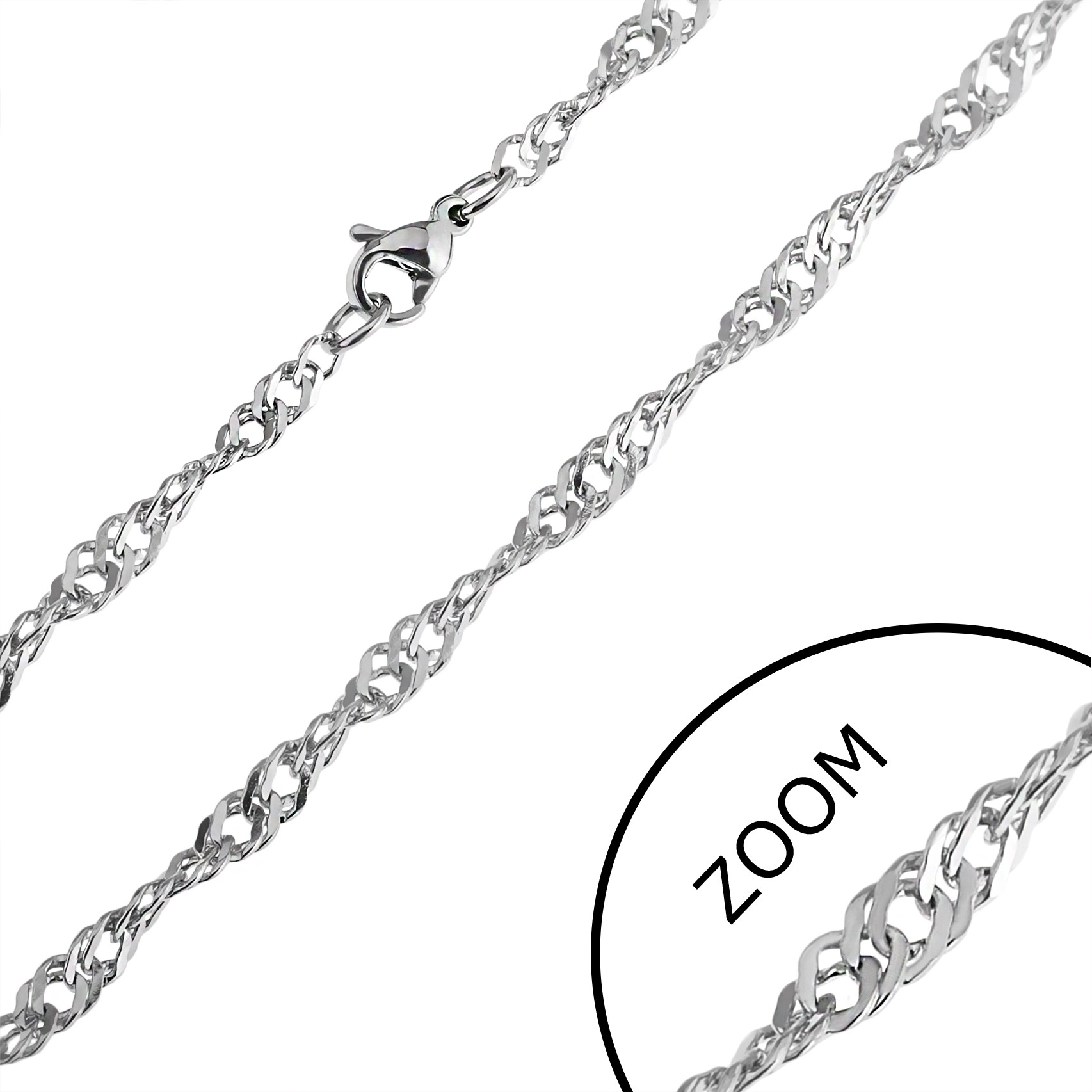 E-shop Šperky Eshop - Retiazka z nehrdzavejúcej ocele - jemné točené očká Y38.4