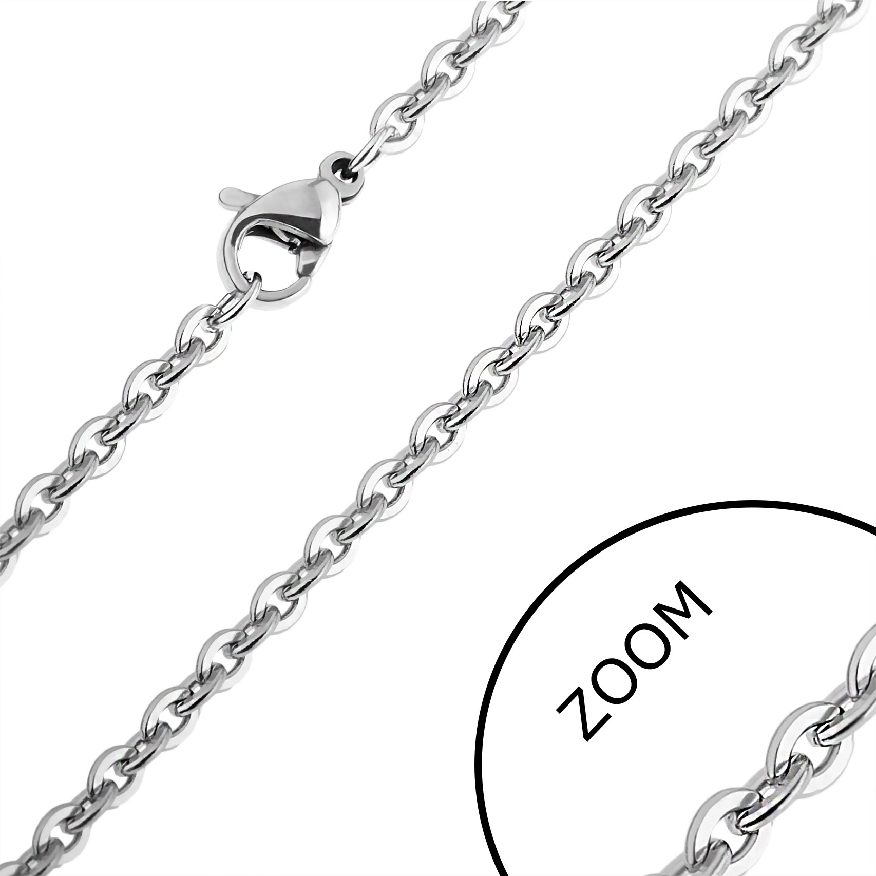 E-shop Šperky Eshop - Retiazka z chirurgickej ocele - ploché okrúhle očká SP26.04