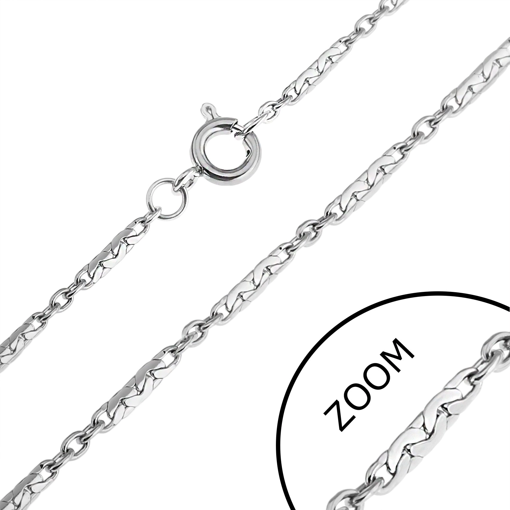 E-shop Šperky Eshop - Oceľová retiazka - tesne spojené paličky a krúžky Y37.4
