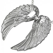 Oceľový prívesok - anjelské krídla, štruktúrované