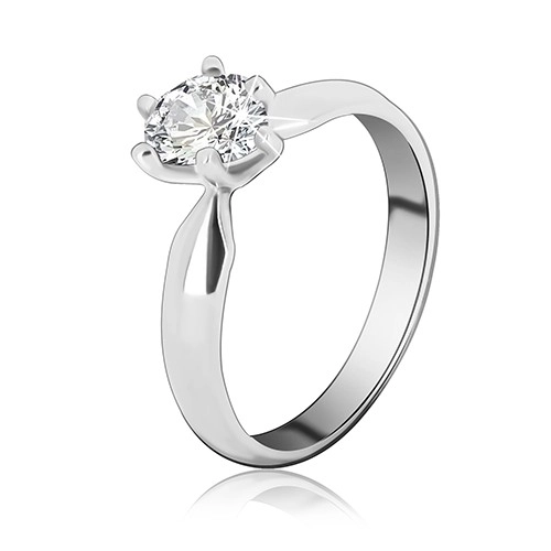 Šperky Eshop - Zásnubný prsteň zo striebra 925 – zirkón v tvare slzy C24.19 - Veľkosť: 64 mm