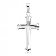 Strieborný prívesok 925 - kríž s trojitým cípom