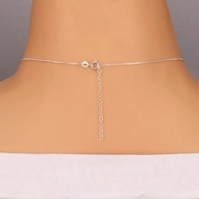 Strieborný náhrdelník - dva veľké číre zirkóny na retiazke, striebro 925