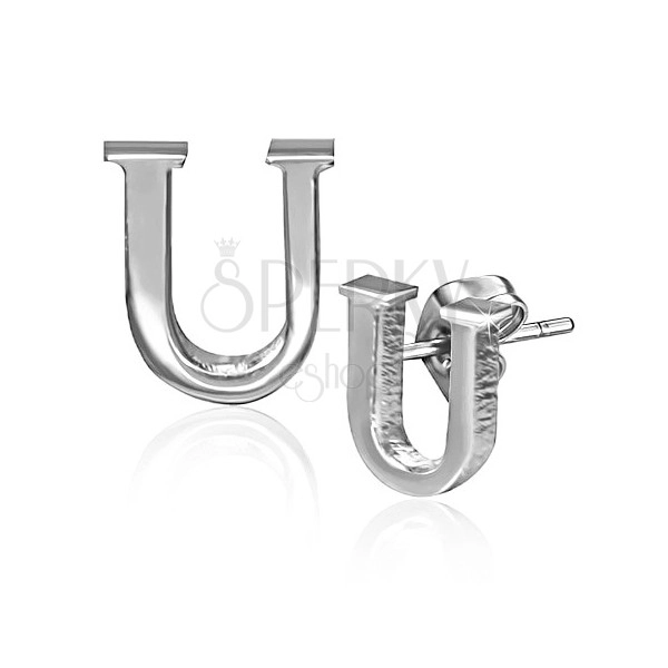 Oceľové náušničky - puzetky v tvare písmena U
